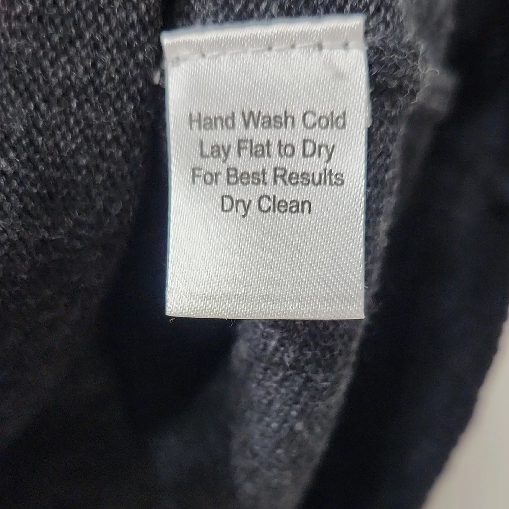 Pronto-Uomo Charcoal Gray V-Neck Sweater Vest in 100% Wool Men's Large - Picture 3 of 8